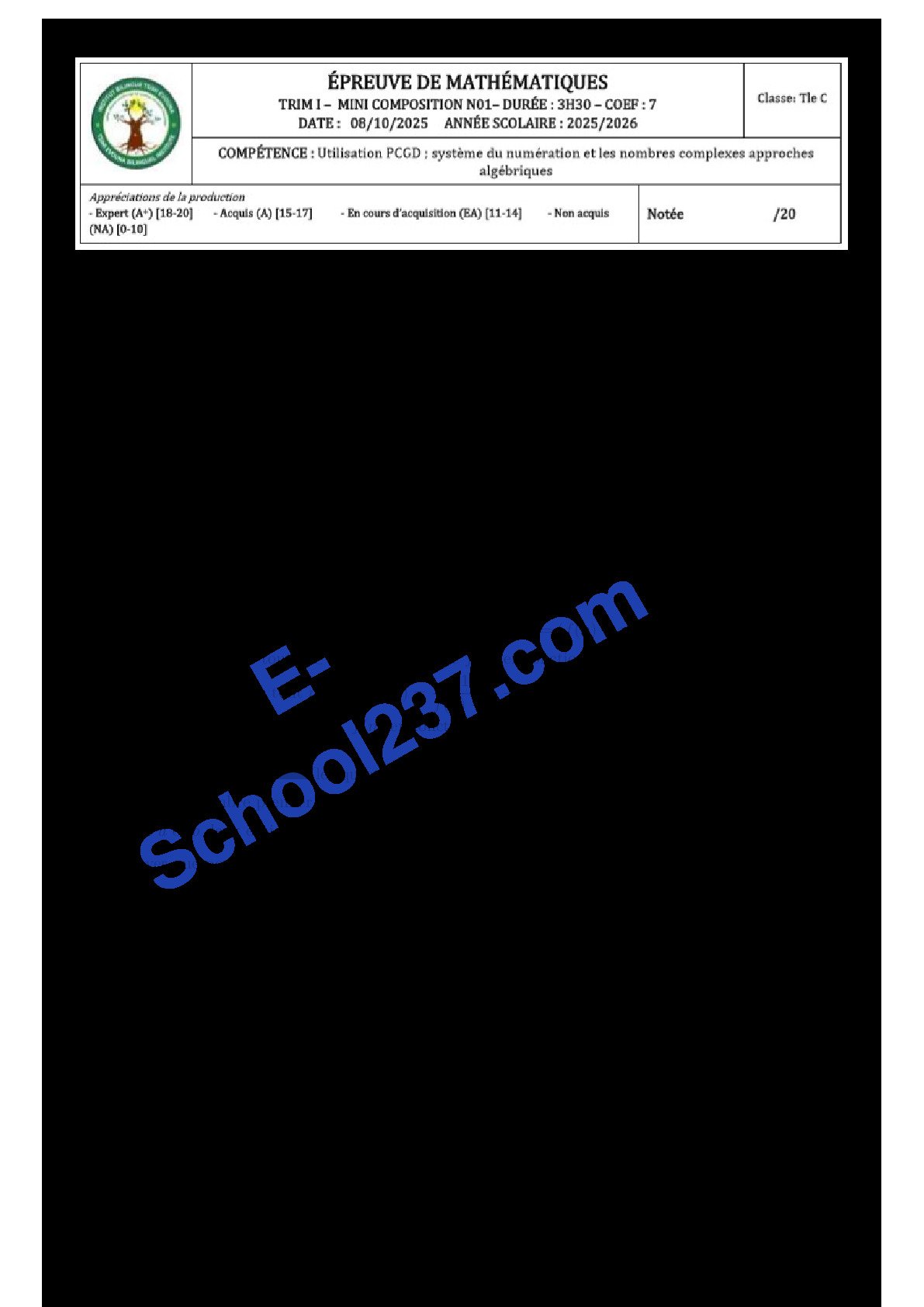 IB Tsimi Evouna Tle C Eval 1 2025-2026